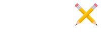 Two yellow pencils with pink erasers crossed in an X formation on white background, isolated and ready for educational, office, and design projects.