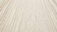 Beige corrugated metal surface with subtle leaf impressions and linear texture patterns, suitable for backgrounds and industrial design projects.