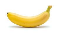 Fresh ripe yellow banana isolated on white background for healthy eating, nutrition concepts, cooking ingredients and tropical fruit designs.