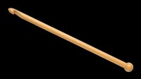 Wooden crochet hook isolated on transparent background, ready for crafting tutorials, educational materials, knitting guides, and design projects.