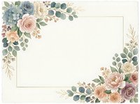 Vintage floral frame with roses, succulents, and eucalyptus leaves on cream background. Suitable for wedding invitations, greeting cards, and stationery design.