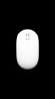 Wireless computer mouse with white and black gradient design, isolated on transparent background. Ready for clipart, t-shirt design, print-on-demand products, stickers, and sublimation projects.