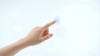 Hand gesture pointing finger isolated on white background for presentation design and user interface elements.
