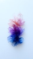 Ethereal watercolor-style smoke effect transitioning from soft pink to deep blue, creating delicate translucent layers against white background for artistic designs.