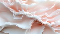 Delicate pink and white ruffled layers creating soft waves and gentle folds, abstract macro photography with dreamy ethereal texture for wedding and romantic designs.