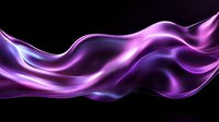 Glowing purple and pink smoke waves flow smoothly against dark background creating elegant abstract design for creative projects and modern backgrounds.