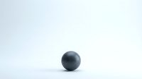Dark gray sphere on white background isolated for design projects and presentations.