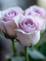 Soft pink roses in gentle natural light showcase delicate petals and subtle gradients. Close-up macro photography highlights romantic floral details and dreamy bokeh background.