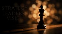 Black chess king piece on wooden board with warm bokeh background symbolizing strategic leadership and business vision for corporate success.