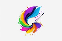 Vibrant swirling abstract shape with dynamic curved lines in rainbow colors on white background, featuring fluid motion and splashes. Isolated design element for creative projects.