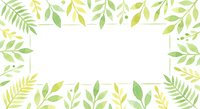 Watercolor botanical frame with green and yellow leaves on white background. Natural foliage border for invitations, cards, and spring designs.