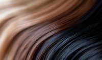 Smooth flowing curves in dark blue and beige create elegant abstract background with soft gradient transitions and wavy lines. Suitable for luxury branding designs.