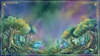 Enchanted forest landscape with glowing trees, magical atmosphere, and mystical light effects for fantasy art, game design, and creative projects.