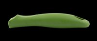 Green ergonomic knife handle isolated on transparent background, ready for clipart, stickers, t-shirt design, print on demand, and sublimation projects.