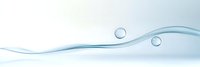 Minimalist flowing blue wave design with transparent water drops on light background creates serene, fluid motion effect for modern business layouts.