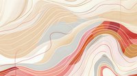 Abstract wavy lines in soft coral, beige and gray create flowing organic pattern with gentle curves and layered shapes for modern minimalist design background.