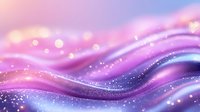 Magical flowing waves in pink and purple colors with sparkling glitter effect and bokeh lights creating dreamy abstract background for creative designs.
