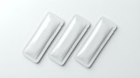 Three white rectangular ceramic or porcelain serving dishes arranged in row on clean background for kitchen and dining presentation.