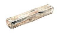 Weathered wooden log with natural grain patterns and aged surface texture, isolated on white background for design, construction, or nature-themed projects.