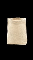 Beige linen storage bag isolated on transparent background, ready for design use on t-shirts, clipart, stickers, print-on-demand products, and sublimation projects.