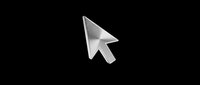 Metallic arrow cursor pointer isolated on transparent background, ready for web design, UI elements, digital interfaces, and print-on-demand applications.