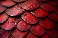 Red dragon-like scales with textured pattern creating an abstract background of overlapping curved shapes in dark crimson tones with dramatic lighting.