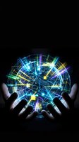 Human hands holding glowing digital brain with neural networks, circuits and data visualization on black background for AI technology concepts.