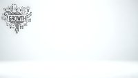 Business growth concept with icons and symbols on clean white background for presentations and marketing materials.