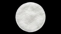 Soft white circular cotton pad or cosmetic disc isolated on transparent background, ready for design use in beauty, skincare, and wellness graphics, t-shirt designs, and print-on-demand products.