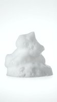 Isolated white snow pile with textured surface on clean background, suitable for winter holiday designs, seasonal graphics, and festive decorations.