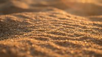 Sand texture with warm golden light and shallow depth of field, suitable for backgrounds, nature themes, and desert-related design projects.