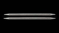 Pair of metal knitting needles with sharp points, isolated on transparent background, ready for clipart, sublimation, print-on-demand designs, and craft projects.