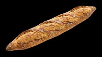 Rustic whole grain baguette isolated on transparent background, ready for stickers, print on demand, T-shirt design, clipart, and sublimation projects.