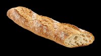Crispy French baguette with golden crust, isolated on transparent background. Ready for T-shirt design, stickers, clipart, print on demand, and sublimation projects.