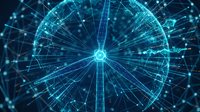 Global network connection with glowing central node and radiating data lines, representing digital communication, technology infrastructure, and interconnected systems for web, business, and innovation concepts.