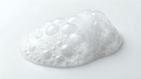 White foam soap bubble texture isolated on clean background for skincare and beauty product design applications.