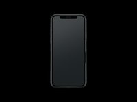 Modern black smartphone with blank screen, isolated on transparent background. Ready for mockups, app presentations, digital design, and print on demand projects.