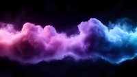 Vibrant pink and blue smoke clouds against black background create dramatic atmospheric effect with smooth color transition and ethereal movement pattern.