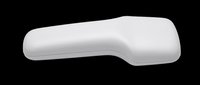 Ergonomic white mouse pad wrist rest isolated on transparent background, ready for clipart, sublimation, print-on-demand products, and design projects.