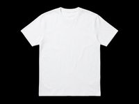 White crew neck t-shirt isolated on transparent background, ready for mockup, print on demand, sublimation, and apparel design use.