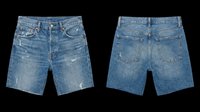 Denim shorts isolated on transparent background, ready for t-shirt design, clipart, print-on-demand products, sublimation, and sticker applications.