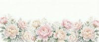 Watercolor floral border with soft pink peonies and eucalyptus leaves on transparent background for wedding invitations and romantic design projects.