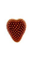 Ripe strawberry with characteristic seed texture isolated on white background, suitable for food packaging, culinary designs, and healthy eating campaigns.