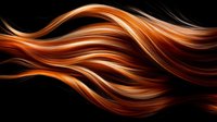 Abstract flowing waves in warm orange and copper tones on black background for modern digital art and creative design projects.