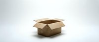 Open brown cardboard shipping box on white background isolated for packaging design and delivery concepts.