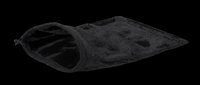Black mesh drawstring bag isolated on transparent background, ready for T-shirt design, clipart, stickers, print on demand, and sublimation projects.