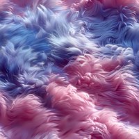 Abstract fluffy clouds in pink and blue colors create dreamy atmospheric background with soft flowing textures and gentle swirling patterns.