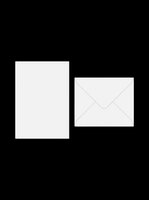 Blank envelope and letter template isolated on transparent background, ready for stationery design, print-on-demand products, clipart, and sublimation projects.