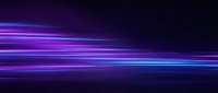 Abstract neon light streaks in purple and cyan colors moving diagonally across dark background. Modern digital design element for tech, gaming, and contemporary creative projects.