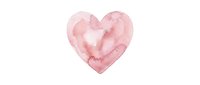 Soft pink watercolor heart shape isolated on white background, perfect for love, romance, and Valentine's Day designs.